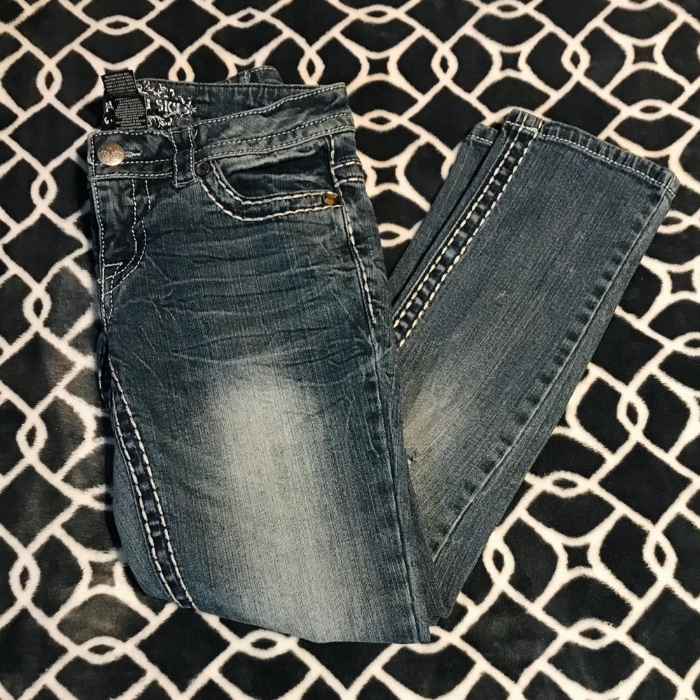 Paisley Sky Skinny Capri Jeans
